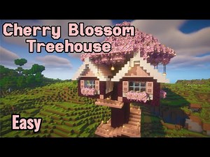 Minecraft Cherry Blossom Treehouse Tutorial