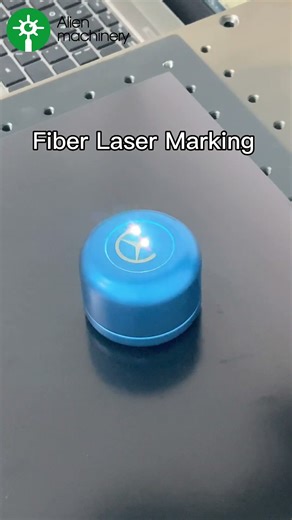 Laser Engraves a Mercedes Logo Like Magic! | Fiber Laser Marking Demo #shorts