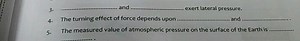 3.  and  exert lateral pressure.4. The turning effect of force... | Filo
