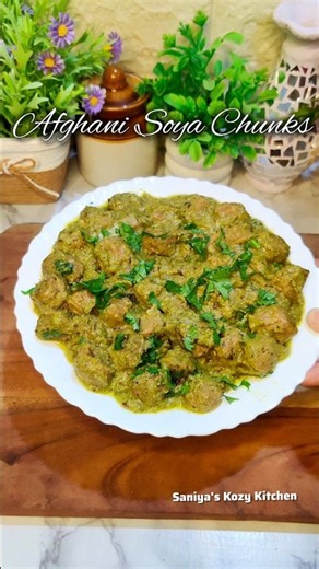 Afghani Soya Chunks Recipe 🤍 | Creamy & Delicious Soya Chaap Style | High Protein Recipe#Shorts#soya