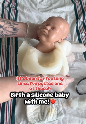 Birth a silicone baby with me! Hope you enjoy! ❤️ #siliconebaby #art #siliconereborn #reborn #fakebaby