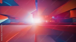 Using geometric shapes objects in motion seamlessly weaving their way around each other as they move Abstract wallpaper background