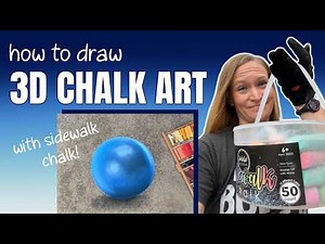 3D Chalk Art Tutorial: How To Draw a 3D Ball Using Sidewalk Chalk (& Chalk Pastels)!