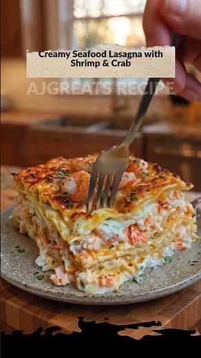Creamy Seafood Lasagna with Shrimp & Crab