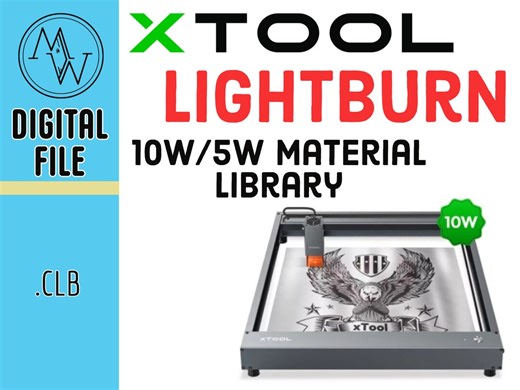 XTool D1 Lightburn Materialbibliothek (Digitaler Download) - Etsy.de