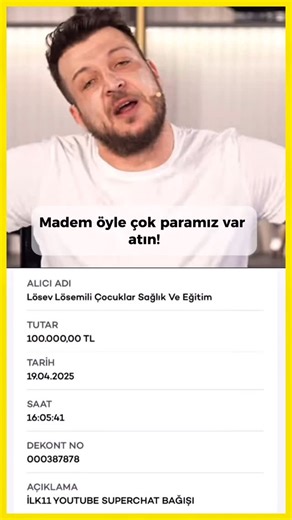 Batuhan Karadeniz on Instagram: "SİZLERLE BERABER İLK BAĞIŞIMIZ LÖSEV’E❤️ #batu #batuhan #batuhankaradeniz #ilk11 #ilkonbir #yayın #bağış #lösev #futbol #lig #türkiye #izleyici #youtube #superchat"