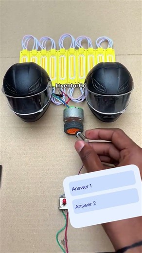 Mini_Coreless_Drone_Motor__Powering_Into_Two_Helmet_Look_Fog_Light_and_Ten_Led_Lights #diy #dcmotor