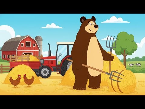 Farmer Work: Hardworking farmer and straw for dairy cows | The Bear Farm Life | Funny Vehicle Farm