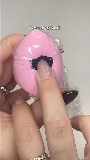 How to create a French tip design using a beauty blender #nailart #nailinspo #nailtech