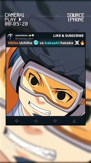 🤯 KAKASHI VS OBITO 🥶