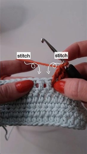 Working between stitches 🧶 crochet 101 #crochet #crochet101