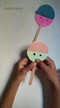 5- Minutes Super Cute DIY! Paper Puppets✨#shorts