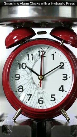Smashing Alarm Clocks with a Hydraulic Press