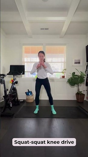 Cardio exercise: Squat pulse, knee drive