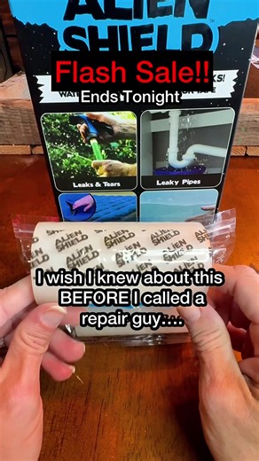 Flash sale today on alien shield sealing tape from @@Bell and Howell! Waterproof indoor outdoor repair tape ##newyearnewme##tiktokshopjumpstartsale##tiktokshopcreatorpicks##homeimprovement##homerepair