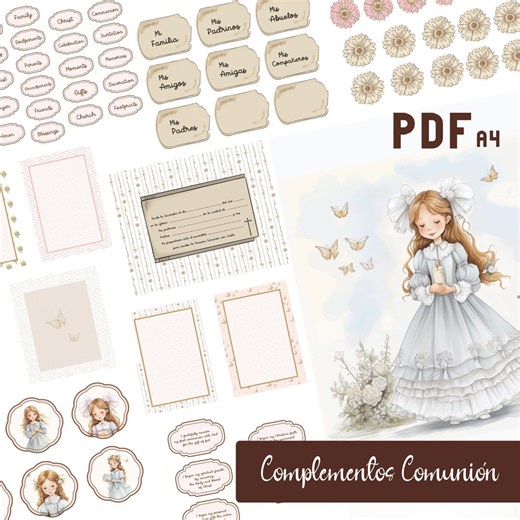First Communion Accessories Scrapbooking Kit - Etsy