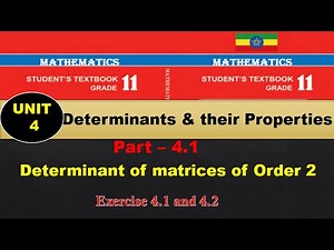 New Curriculum Grade 11 mathematics Tutorial unit 4 part 1/ determinant and their properties
