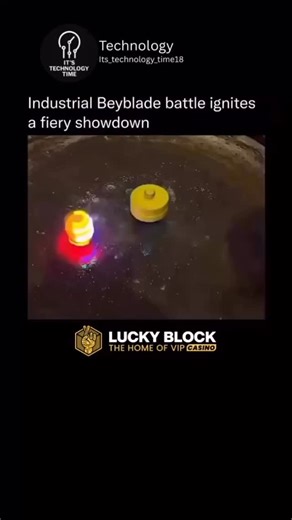 Technology on Instagram: "An industrial Beyblade battle turns into a fiery showdown as heavy metal tops clash with incredible force, creating sparks, heat, and a burst of raw mechanical energy. The high-speed rotation, friction, and hardened materials make every collision look explosive — like a supercharged version of the childhood game, scaled up to industrial power. . . . #ai #technology #artificialintelligence #machinelearning #innovation #robotics #techtechnology#tech#gadgets#technews#innov