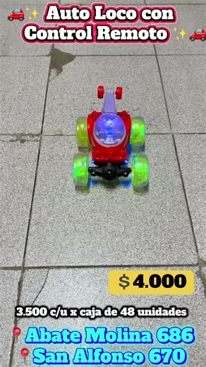 Importadora Sale Todo | 🚗✨ Auto Loco con Control Remoto ✨🚗 💥 Precio especial: $4.000 📦 Por embalaje: $3.500 c/u (caja de 48 unidades) Ideal para regalar,... | Instagram