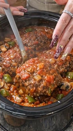 Slow Cooked Beef Patties Stew 🥩🍅🔥 | Easy One-Pot Comfort Food Recipe