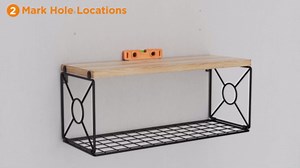 Amada Bathroom Shelves Over Toilet with Storage Basket, Floating Shelves Wall Shelves for Home Organization & Wall Decor, Bathroom/Kitchen/Living Room Shelves–Natural Wood