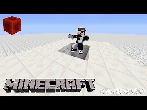 Minecraft 3x3 redstone flush seamless trapdoor easy!