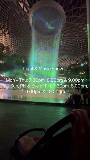 Singapore's Jewel The Enchanted Waterfall Light Show