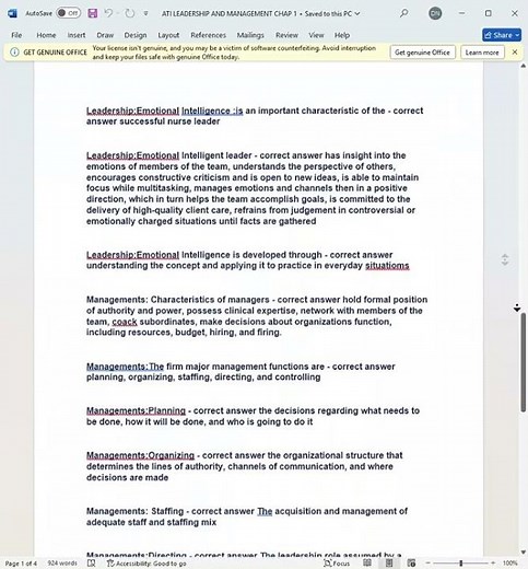 ATI LEADERSHIP AND MANAGEMENT CHAP 1
