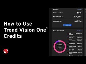 How to Use Trend Vision One Credits