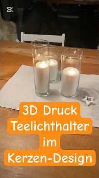 3D Druck Teelicht-Halter im Kerzenformat mit Fuzzy Haut aus dem Bambu Slicer #3dprinting #3ddruck
