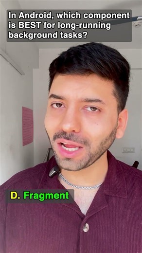 Which Android Component Handles Background Tasks? 🤔🔥 | Android Quiz #shorts #android #interview