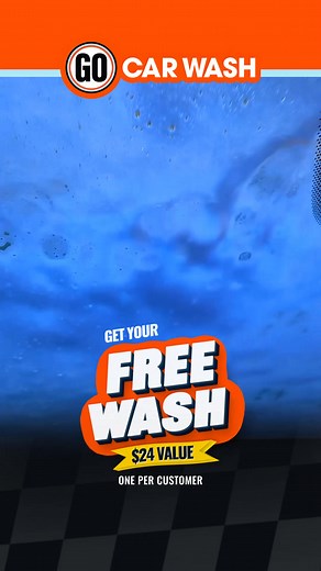 🎉 FREE GO BIG! WASH — For a Limited Time! Don’t miss out — grab your FREE GO BIG! Car Wash coupon online before it’s gone! Clean car, clear skies, and major savings. Let’s GO! 🏁💦 | GO Car Wash