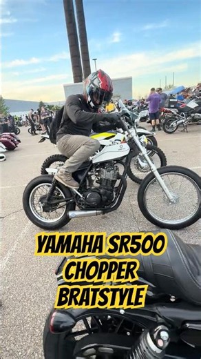 Yamaha SR500 Bratstyle #chopper spotted at #bikenight #minnesota #sr500 #yamaha