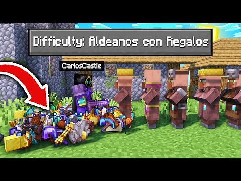 Paso Minecraft pero los ALDEANOS me regalan OBJETOS OP! 😱