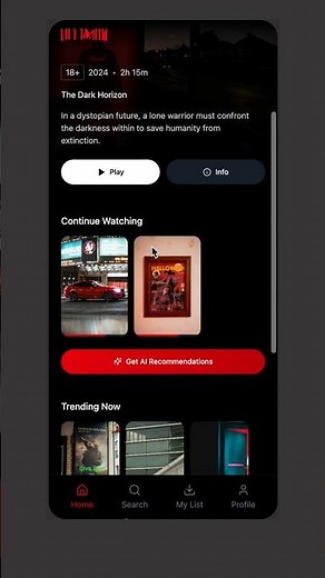 Redesigned Netflix In Figma | UI/ UX Design #figma #uidesign #shorts #youtubeshorts #trending
