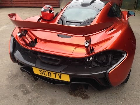McLaren P1 Rear Spoiler Transforming From Road To Race Mode