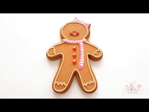 How to Decorate Gingerbread Girl Cookies with Royal Icing