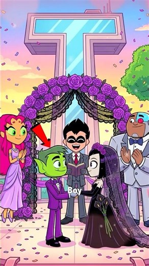 The day raven finally said yes to beast boy 🥹❤️/ teen titans go #shorts