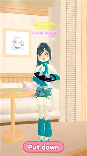 i went to the cat café in dress to impress/fui a café de gatos en dress to impress #dresstoimpress