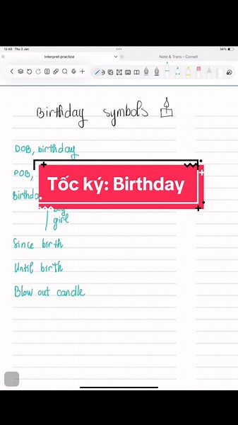 #interpreter #notetaking #consecutive #birthday #symbol
