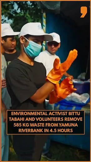 Bittu Tabahi Leads Yamuna Clean-Up, 585 Kg Waste Removed In Delhi