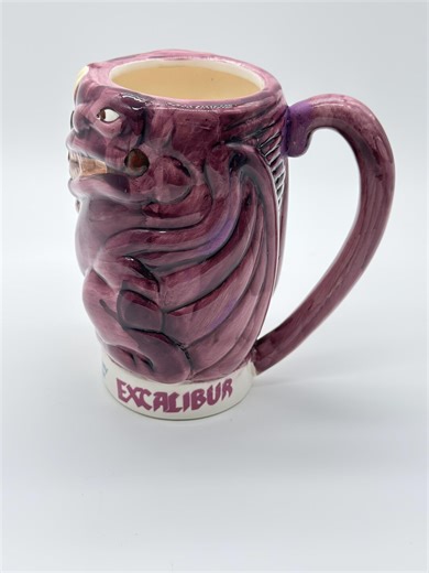 Vintage Novelty Excalibur Purple Dragon Fantasy Faire Mug Tankard Scroll Handle - Etsy
