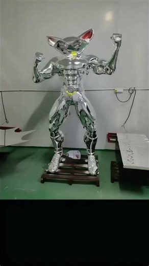 Chrome plating processing! China Custom made GRP sculpture, Chinese custom sculpture factory