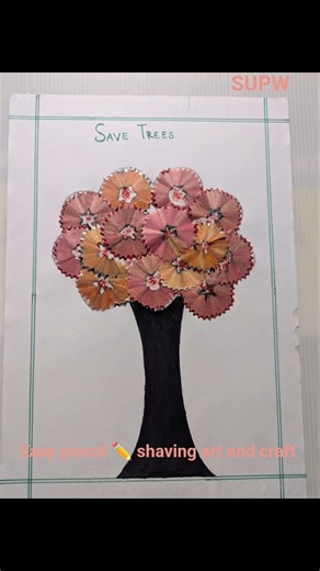 DIY| easy pencil ✏️ shaving art 🎭 and craft ideas 💡| save trees 🌴|#shorts #ytshorts #crafts