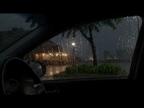 The Comfort of Heavy Rain Drops Beating on a Car - Deep Sleep and Stress Relief Mix