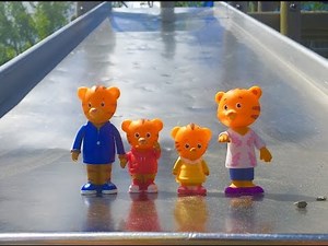 Huge PLAYGROUND SLIDE with DANIEL TIGERS NEIGHBOURHOOD Toys!