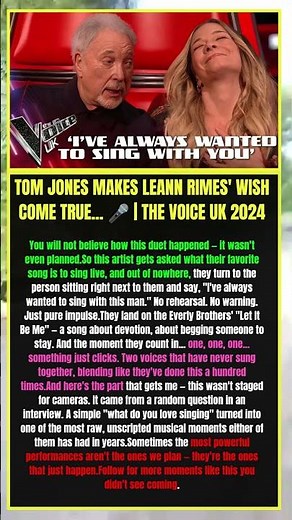 Tom Jones makes LeAnn Rimes' wish come true 🎤 The Voice UK 2024