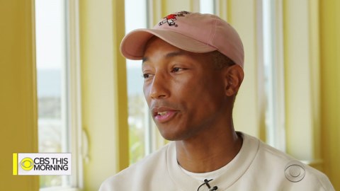 Pharrell Williams tells Gayle King about his skincare routine