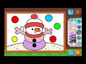 “Coloring a Snowman ⛄❄️ | Learn Colors for Kids | Tiny Color Tales”