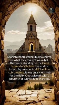 They built a church on a hill, only to realize it was the worlds largest pyramid. #ancienthistory #archaeology #history | Legacy of the Ancients | Facebook